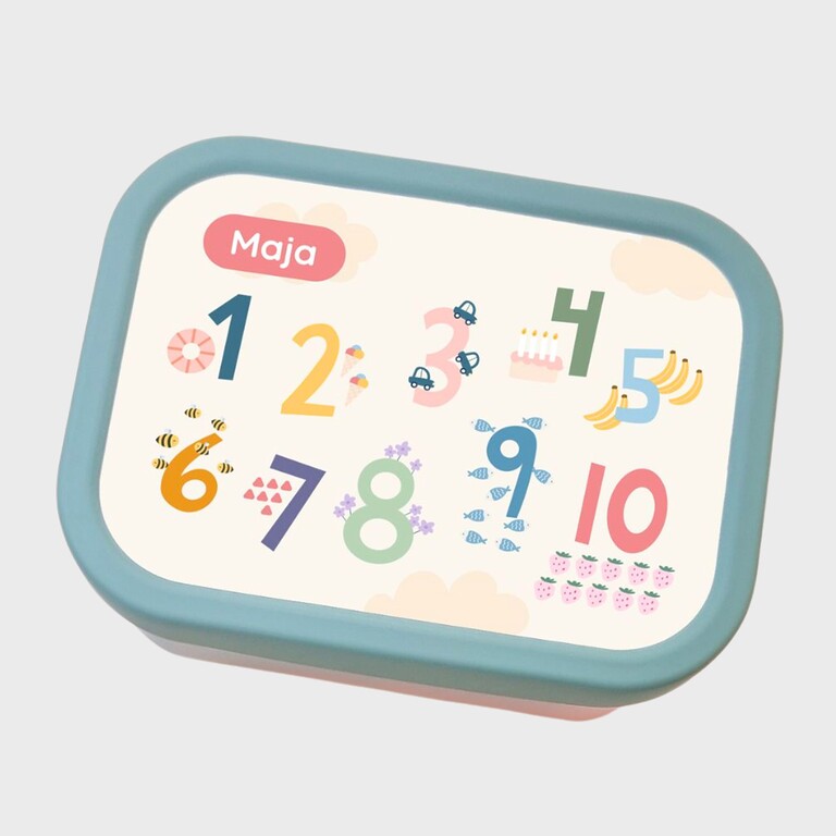 Plateau design pour boîte à goûter avec prénom