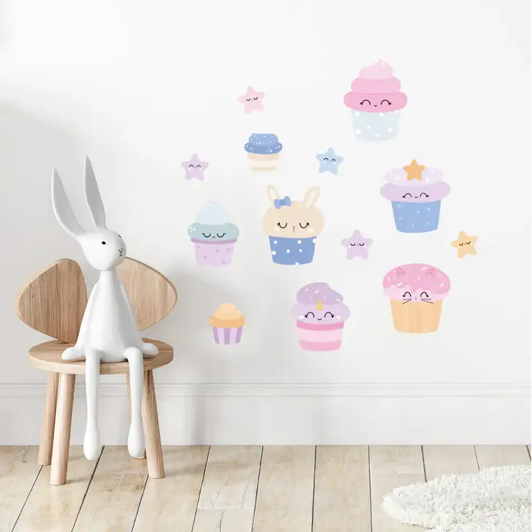Cupcakes Stickers muraux dans la chambre d'enfant