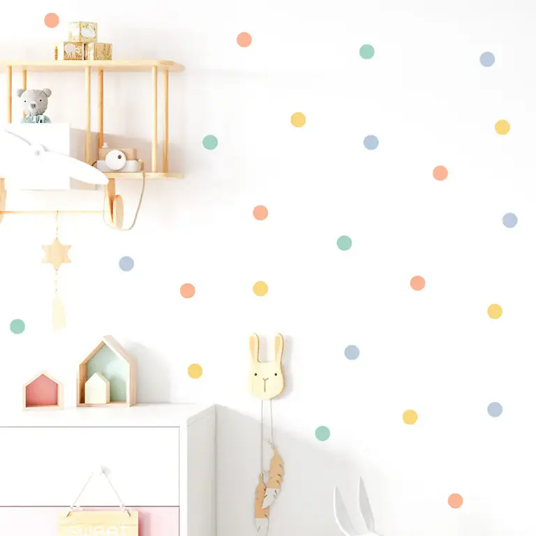 Points multicolores Stickers muraux dans la chambre d'enfant