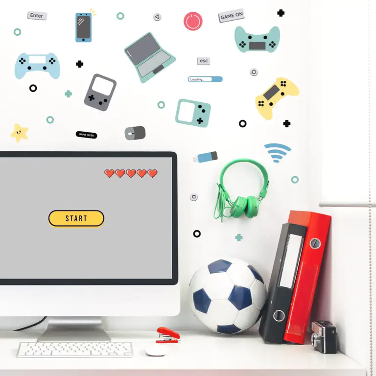 Stickers muraux Gaming au-dessus d'un bureau
