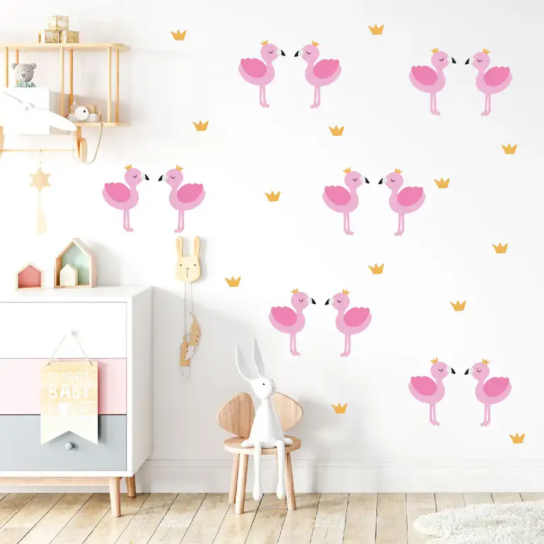Flamants roses Stickers muraux dans la chambre d'enfant