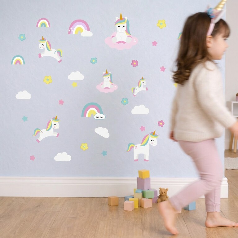 Licorne Stickers muraux dans la chambre d'enfant