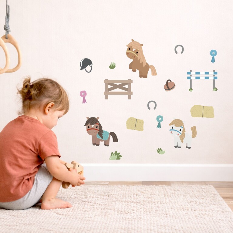 Chevaux Stickers muraux dans la chambre d'enfant