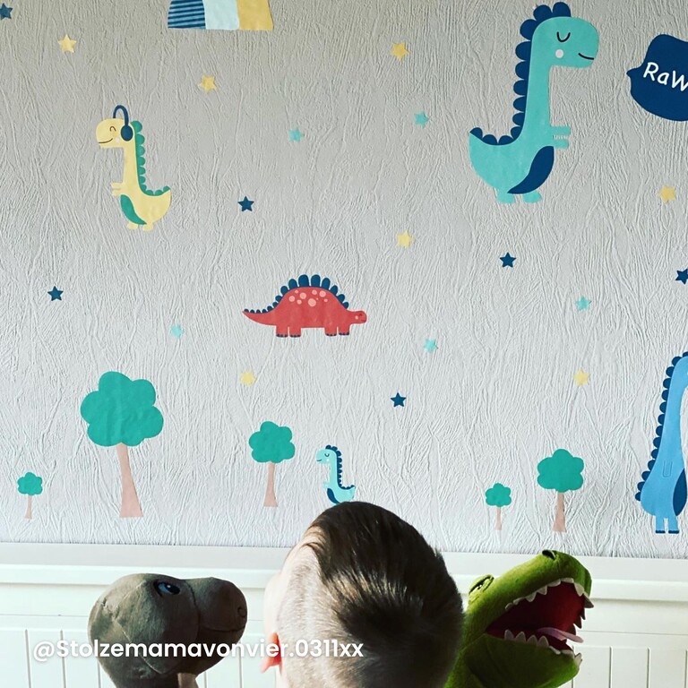 Dinosaures Stickers muraux photo client dans la chambre d'enfant