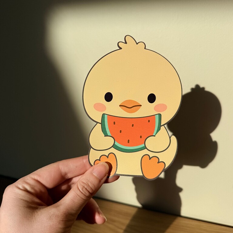 Stickers muraux canetons avec pastèque