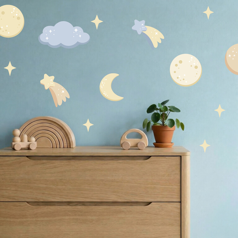 Stickers muraux phosphorescents ciel étoilé