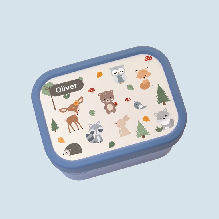 Boîte à goûter avec animaux de la forêt