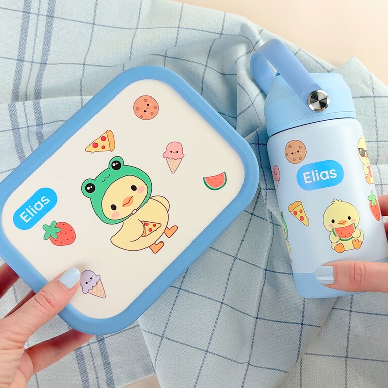 Boîte à goûter et gourde pour les plus petits