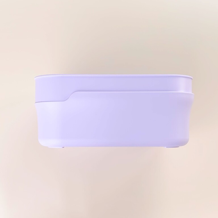 Fond violet pour boîte à goûter Hipi, vue de côté